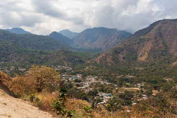 Obraz premium mountains in the highlands of Guatemala at san juan la laguna