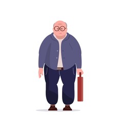 grandfather in a suitcase