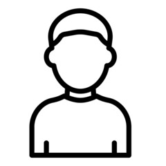 Man User Avatar Flat Icon Isolated On White Background