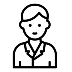 Obraz premium Man User Avatar Flat Icon Isolated On White Background