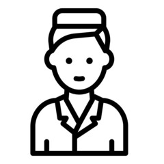 Woman User Avatar Flat Icon Isolated On White Background