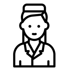 Woman User Avatar Flat Icon Isolated On White Background