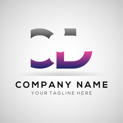 CD Logo Template Design. Creative Letter CD Modern Business Logo Vector Template .