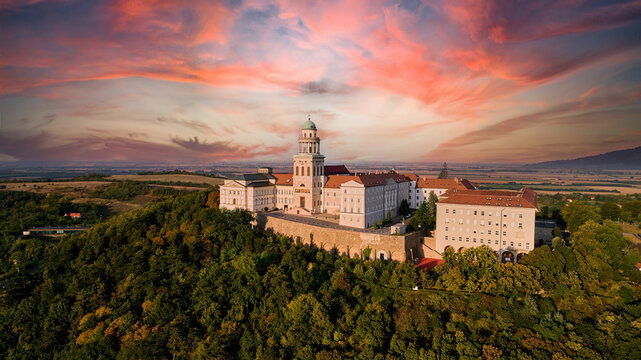 Aerial View of Pannonhalma Archabbey Hungary