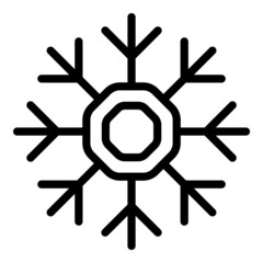 Snowflake Flat Icon Isolated On White Background