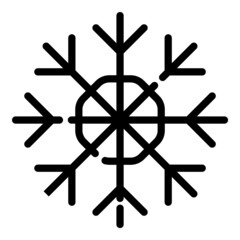 Obraz premium Snowflake Flat Icon Isolated On White Background