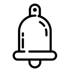 Bell Flat Icon Isolated On White Background