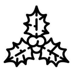 Amela Christmas Flat Icon Isolated On White Background