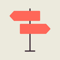 Signpost vector icon. Navigation sign