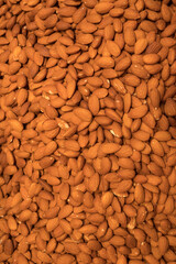 Close up of a pile of almonds