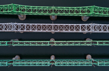 Seul Seoul most kolejowy Hangang rzeka Han-gang Namhan-gang droga stalowy most © lukaszmalkiewicz.pl
