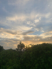 sunset in the mountains