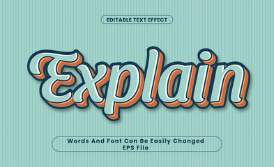 Explain, Editable Text Effect, Word and Font Can Be Change