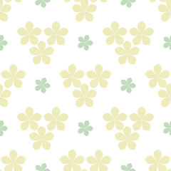 Set of seamless vector graphic floral patterns in gentle pastel colors.Modern design.Perfect for printing on fabrics and wallpapers.