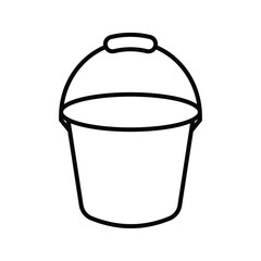 Bucket icon. cleaning service sign. vector illustration