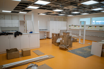 a recovery room is set up in a new operating tract