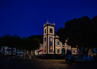 Igreja de Mosteiros, Sete Cidades, São Miguel Island, Azores, Açores, Portugal, Europe.