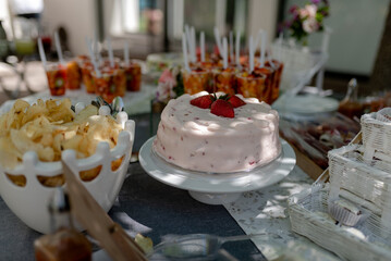 wedding cake with candles