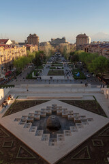 YEREVAN, ARMENIA - J12 April 2022: A view of Cascade and giant stairway and sculptures in the park © Анастасия Смирнова
