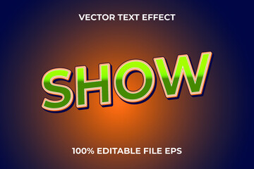 text effect show vector file eps editable
