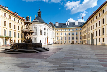 Fototapeta na wymiar Ornamental fountain on Prague Castle