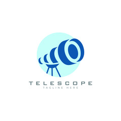 telescope logo design monogram  - obrazy, fototapety, plakaty