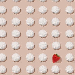 patern marshmallow on beige background