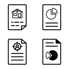 Docs1-2 Flat Icon Set Isolated On White Background