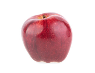 red ripe apple isolated on white background