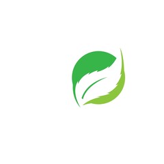 Logos of green leaf ecology nature element vector icon