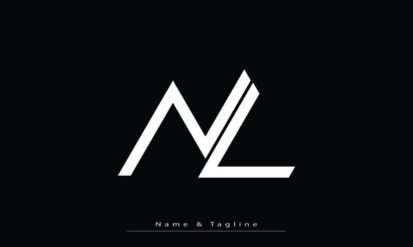 Alphabet letters Initials Monogram logo NL , LN