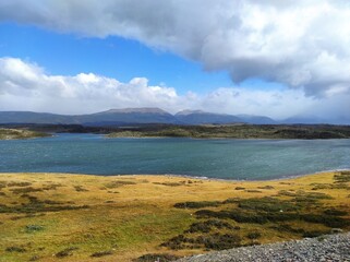 Paysage de Terre de Feu, canal de Beagle, Ushuaia, Patagonie, Argentine