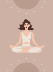 Poster of a girl in the lotus position