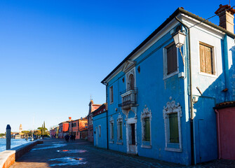 Fototapeta na wymiar Colorful houses on Burano island