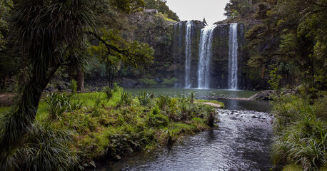 waterfall in the mountains