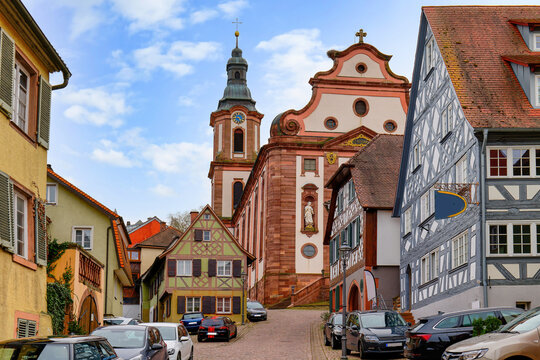Ettenheim in Baden (Ortenaukreis) Altstadt Rathaus und Kirche