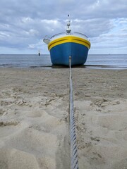Fishing Boat at the pier Baltic sea