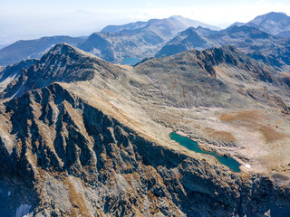 Aerial view Around Polezhan peak, Pirin Mountain, Bulgaria © Stoyan Haytov