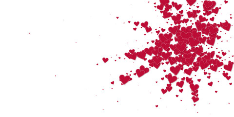 Obraz premium Red heart love confettis. Valentine's day explosio