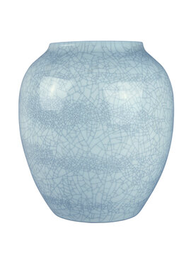 Old Vintage Light Blue Ceramic Vase