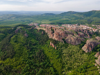 Fototapeta na wymiar Aerial view of Belogradchik Rocks, Bulgaria
