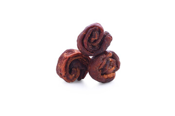 Ripe tamarind isolated on white background.