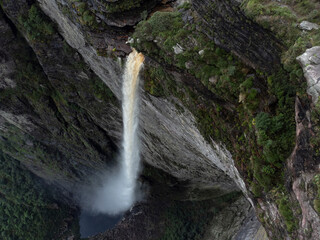 Obraz premium Smoke Waterfall, National Park Chapada Diamantina.