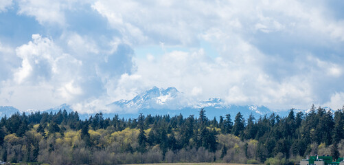 clouds over the mountains