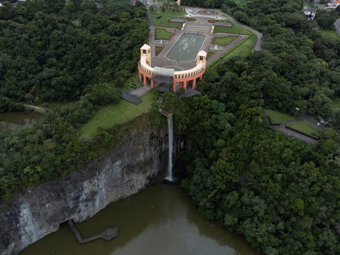 Aerial image of Tangua Park in Curitiba Parana Brazil.