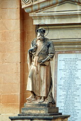 Ville de La Valette, une des statues du centre historique, Malte, Italie