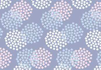seamless pattern with hydrangea flowers for banners, cards, flyers, social media wallpapers, etc.