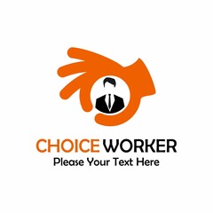 Choice worker logo design template illustration