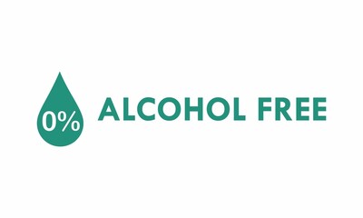 Alcohol free logo design template illustration