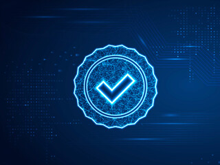 2d illustration Abstract futuristic electronic circuit technology background